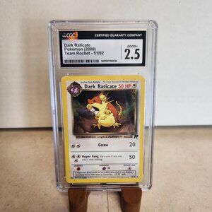 Pokemon Team Rocket Dark Raticate 51/82 - CGC 2.5